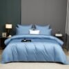 Unyqoos® Luxe satijnen katoenen beddengoedset met ademend dekbedovertrek en kussensloop 135 x 200