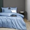 Unyqoos® Luxe satijnen katoenen beddengoedset met ademend dekbedovertrek en kussensloop 135 x 200