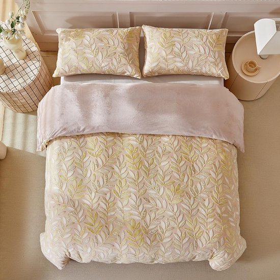 550x550-12049.jpg Unyqoos® Warme en zachte flanellen dekbedovertrekset met bladerenmotief voor de winter