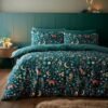 Unyqoos® Dubbelzijdig beddengoed voor kingsize bed met kussenslopen in bosgroene tint