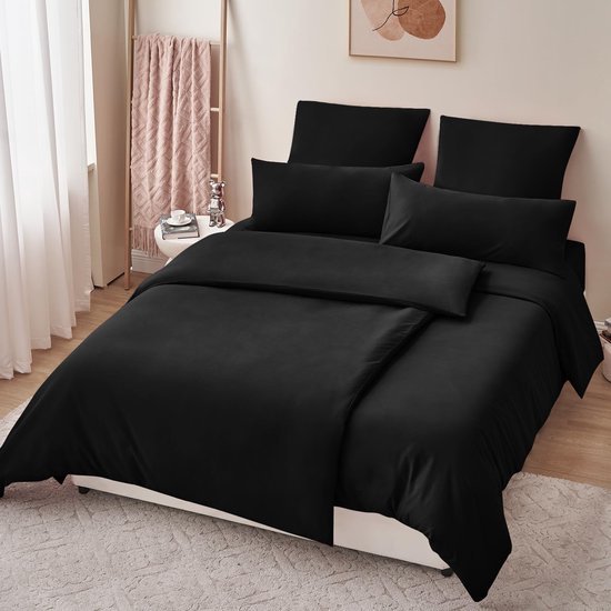 Unyqoos® Comfortabele en Zachte 4-delige Beddengoedset van Microvezel met Ritssluiting