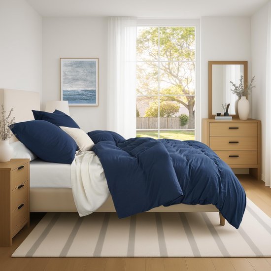 Unyqoos® Beddengoedset voor zomerslaapcomfort met zachte microvezel en ritssluiting