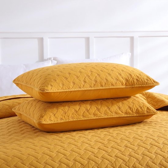 Unyqoos® Heerlijk Zachte Katoenen Sprei Set 3-delig Voor Comfortabel Slaapgenot Het Hele Jaar Door
