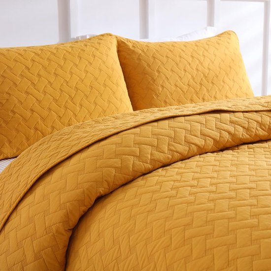 Unyqoos® Heerlijk Zachte Katoenen Sprei Set 3-delig Voor Comfortabel Slaapgenot Het Hele Jaar Door