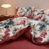 Unyqoos® Kleurrijke beddengoedset met bloemenpatroon en ritssluiting voor meisjeskamer