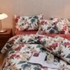 Unyqoos® Kleurrijke beddengoedset met bloemenpatroon en ritssluiting voor meisjeskamer