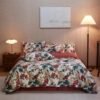 Unyqoos® Kleurrijke beddengoedset met bloemenpatroon en ritssluiting voor meisjeskamer