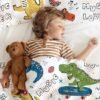 550x550-12133.jpg Unyqoos® Stijlvol en kleurrijk kinderbeddengoed met dinosaurussen voor eenpersoonsbed
