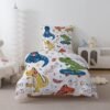 550x550-12134.jpg Unyqoos® Stijlvol en kleurrijk kinderbeddengoed met dinosaurussen voor eenpersoonsbed