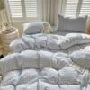 Unyqoos® Blauw Geruite Kinderbeddengoedset van Microvezel met Ritssluiting