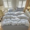 Unyqoos® Blauw Geruite Kinderbeddengoedset van Microvezel met Ritssluiting
