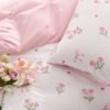 Unyqoos® Omkeerbaar bloemen beddengoed met tulpenpatroon voor meisjeskamer 135x200 cm