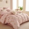 550x550-12155.jpg Unyqoos® Roze beddengoedset met aardbeienprint en microvezel dekbedovertrek