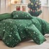 Unyqoos® Kerstbeddengoed set 220x240 cm met kussenslopen en ritsen in