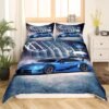 Unyqoos® Levendige 3D Raceauto Beddengoedset voor Kinderen - Compleet met Kussensloop en Dekbedovertrek