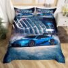 Unyqoos® Levendige 3D Raceauto Beddengoedset voor Kinderen - Compleet met Kussensloop en Dekbedovertrek