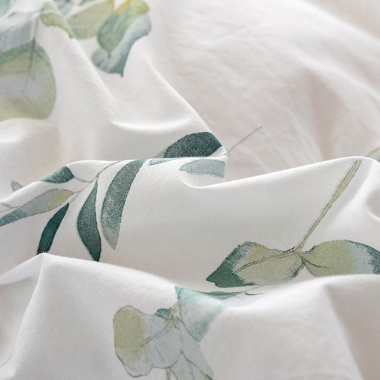 Unyqoos® Comfortabel katoenen beddengoed met plantenpatroon en ritssluiting
