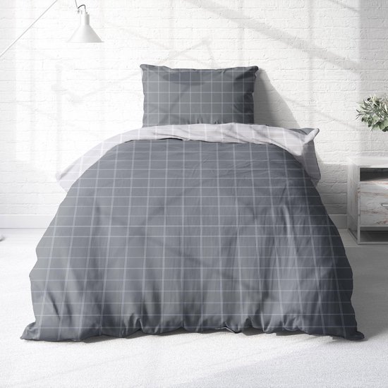 550x550-12253.jpg Unyqoos® Zachte en Ademende Bedset met Ruitdesign van Flanel Katoen voor de Winter