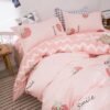 550x550-12331.jpg Unyqoos® Roze Aardbeien Kinderbeddengoedset met Omkeerbaar Gestreept Ontwerp en Kussensloop, 140 x 200 cm