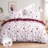 Unyqoos® Elegant en ademend beddengoedset met hartmotief van katoen 200 x 220 cm