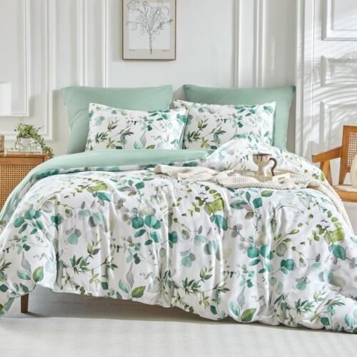 Unyqoos® Luxe Drie-delige Beddengoedset met Bloemenpatroon en Ritssluiting