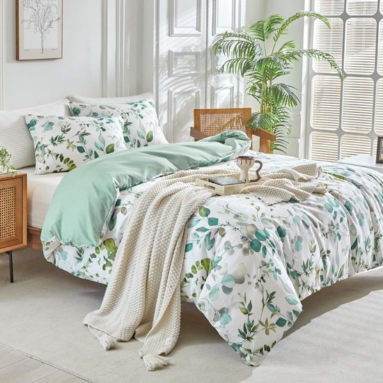Unyqoos® Luxe Drie-delige Beddengoedset met Bloemenpatroon en Ritssluiting