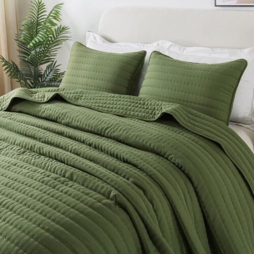 550x550-12361.jpg Unyqoos® Ultrazachte Microvezel Bedsprei voor Alle Seizoenen in Groen, 220 x 240 cm, Multifunctioneel Gebruik
