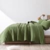 Unyqoos® Ultrazachte Microvezel Bedsprei voor Alle Seizoenen in Groen, 220 x 240 cm, Multifunctioneel Gebruik