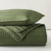 Unyqoos® Ultrazachte Microvezel Bedsprei voor Alle Seizoenen in Groen, 220 x 240 cm, Multifunctioneel Gebruik
