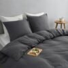 Unyqoos® Grijs beddengoed 200x200 cm met ritssluiting en extra kussenslopen