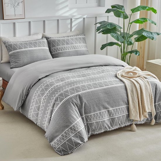 Unyqoos® Complete vierdelige beddengoedset met Bohemian design voor ultiem comfort