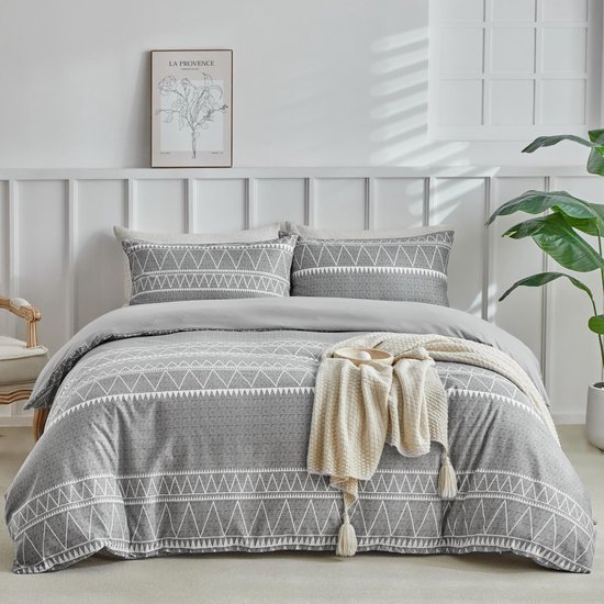 Unyqoos® Complete vierdelige beddengoedset met Bohemian design voor ultiem comfort
