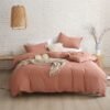 550x550-12403.jpg Unyqoos® Roze dekbedovertrekset voor eenpersoonsbed met kussensloop en rits