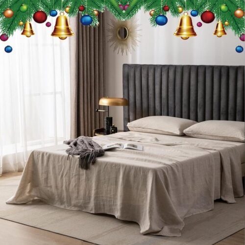 Unyqoos® Ademend en zacht linnen laken voor het ultieme slaapcomfort