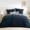 Unyqoos® Comfortabele en stijlvolle 4-delige beddengoedset met omkeerbaar design