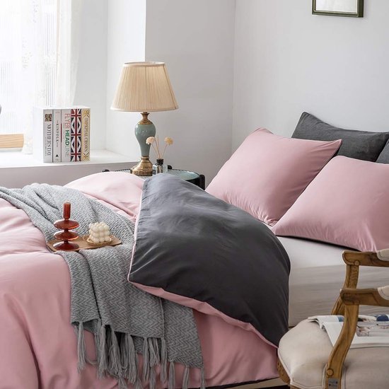Unyqoos® Superzacht Omkeerbaar Beddengoedset in Diverse Kleuren en Maten met Ritssluiting
