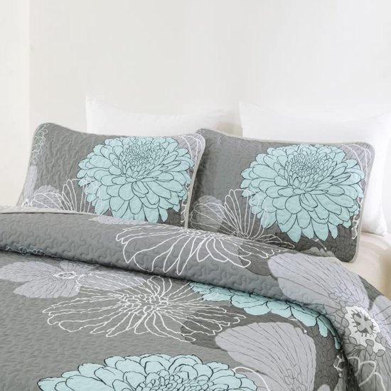 Unyqoos® Stijlvolle en Comfortabele Bloemenprint Sprei Set voor Tweepersoonsbedden