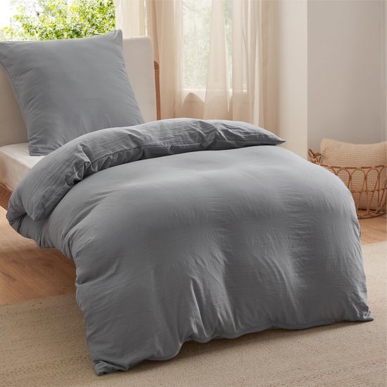 Unyqoos® Beddenset van Zacht Microvezelmateriaal met Dekbedovertrek en Kussenslopen voor Optimaal Comfort