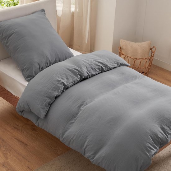 Unyqoos® Beddenset van Zacht Microvezelmateriaal met Dekbedovertrek en Kussenslopen voor Optimaal Comfort