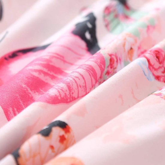 550x550-12536.jpg Unyqoos® Roze Kinderbeddengoedset met Vlindermotief voor Meisjes, 140x200 cm, 100% Microvezel