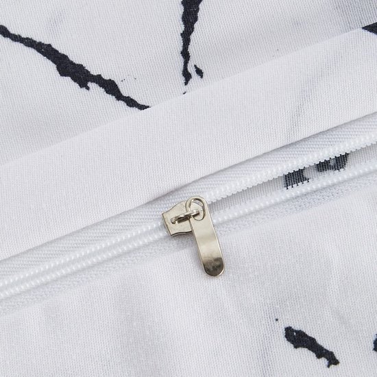 Unyqoos® Stijlvolle en comfortabele beddengoedset met marmerpatroon voor tweepersoonsbed