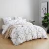 Unyqoos® Stijlvolle en comfortabele beddengoedset met marmerpatroon voor tweepersoonsbed