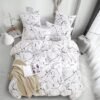 Unyqoos® Stijlvolle en comfortabele beddengoedset met marmerpatroon voor tweepersoonsbed