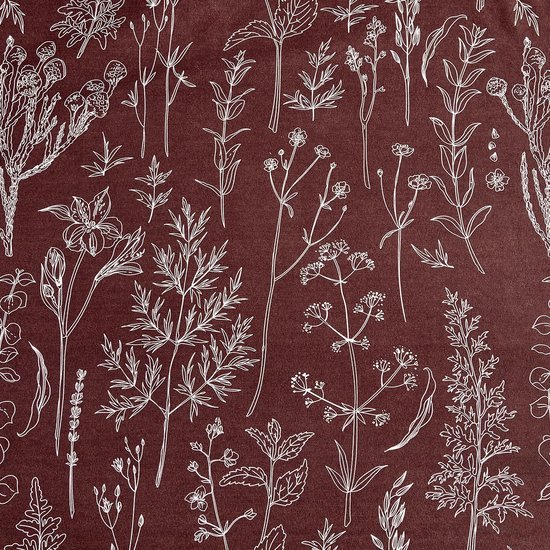 550x550-12548.jpg Unyqoos® Stijlvolle dekbedovertrekset met bloemenmotief van zachte microvezel in donkerrood