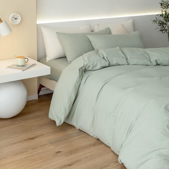 Unyqoos® Zachte katoenen beddengoedset voor eenpersoonsbed met kussensloop