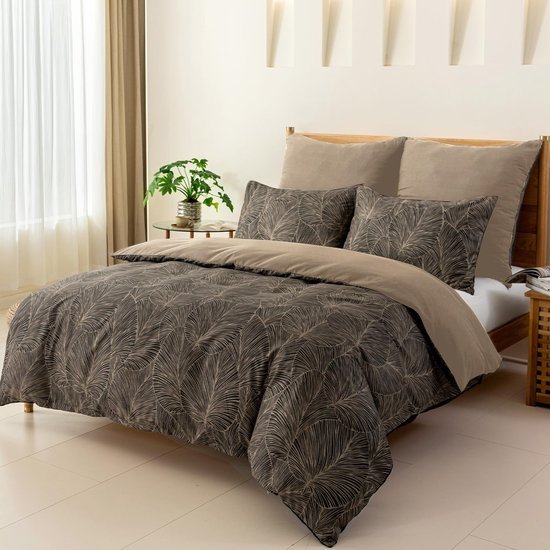550x550-12592.jpg Unyqoos® Tropisch Dekbedovertrekset van Microvezel met Ritssluiting en Kussenslopen
