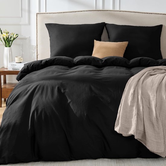 Unyqoos® Luxe 3-delige katoenen beddengoedset met ritssluiting en Oeko-Tex certificering