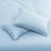 Unyqoos® Stijlvolle 4-Seizoenen Bedsprei Set Met Luxe Reliëfpatroon Inclusief Kussenslopen 220 x 240 cm Blauw