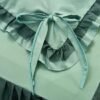 Unyqoos® Romantische beddenset met ruches en striksluiting voor eenpersoonsbed