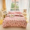 550x550-12798.jpg Unyqoos® Roze microvezel beddengoedset met aardbeien en ritssluiting voor meisjes